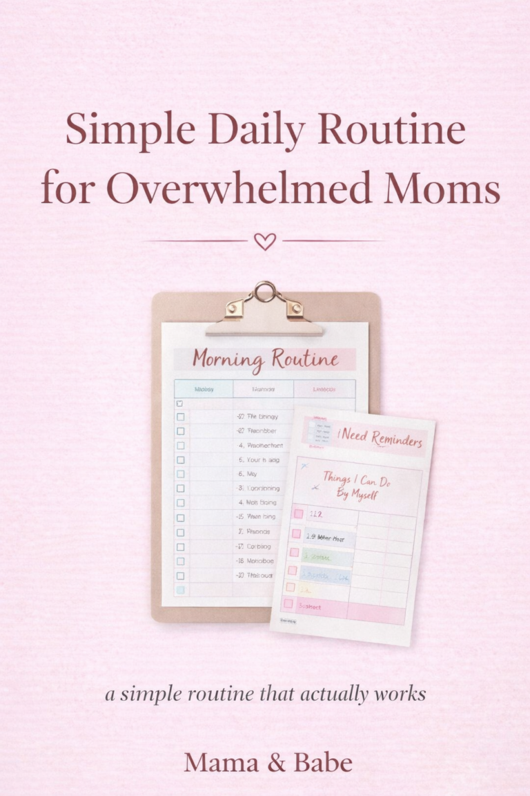 simple daily routine for overwhelmed moms kids routine chart printable